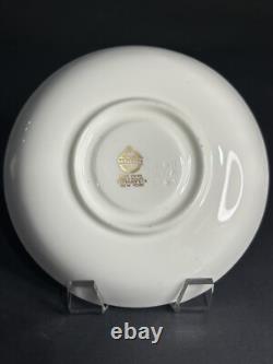 Minton Ivory & Mazarine for Tiffany & Co Demitasse Cups & Saucers Set Of 2 RARE
