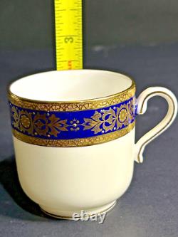 Minton Ivory & Mazarine for Tiffany & Co Demitasse Cups & Saucers Set Of 2 RARE