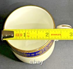 Minton Ivory & Mazarine for Tiffany & Co Demitasse Cups & Saucers Set Of 2 RARE