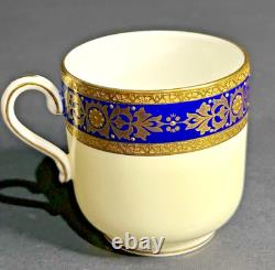 Minton Ivory & Mazarine for Tiffany & Co Demitasse Cups & Saucers Set Of 2 RARE