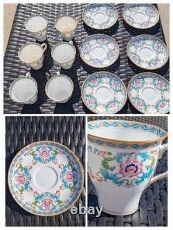 Minton WH Plummer B833 12 Piece Set (6 Saucers & 6 Demitasse Cups)