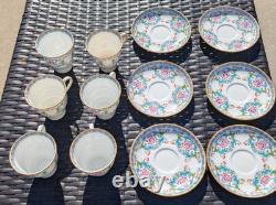 Minton WH Plummer B833 12 Piece Set (6 Saucers & 6 Demitasse Cups)