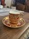 Minton For Tiffany & Co. Red/gold Ornate Demitasse Cup &saucer, Made In England