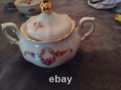 Mitterriech Bavaria U. S. Zone Made in Germany demitasse cups saucers Tea Pot