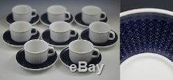 Modern ROSENTHAL VARIATIONS TAPPIO WIRKKALA SET OF 8 DEMITASSE CUPS AND SAUCERS