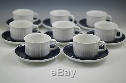 Modern ROSENTHAL VARIATIONS TAPPIO WIRKKALA SET OF 8 DEMITASSE CUPS AND SAUCERS