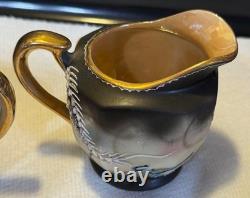 Moriyama Mori-Machi Japan Dragonware Demitasse Cups Saucers Sugar Creamer