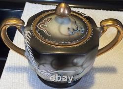Moriyama Mori-Machi Japan Dragonware Demitasse Cups Saucers Sugar Creamer