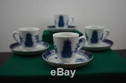 Mottahedeh Historic Charleston Foundation Demitasse Cups & Saucers, 4 Sets