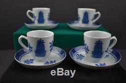 Mottahedeh Historic Charleston Foundation Demitasse Cups & Saucers, 4 Sets