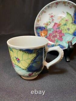 Mottahedeh Tobacco Leaf Demitasse Cup & Flat Saucer Metropolitan Museum of Art