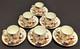 New 12 Pcs. Coalport Hong Kong Old Stamp Demitasse Set Of 6 Cups & Saucers Nice