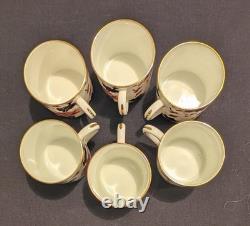 NEW 12 Pcs. Coalport Hong Kong OLD STAMP Demitasse Set of 6 Cups & Saucers NICE