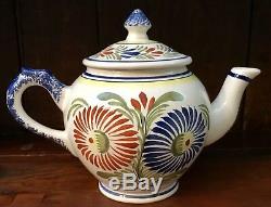 NEW $625 Quimper Le Coq Tea Set 1991 France Coffee Pot Cup Saucer Demitasse