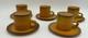 New Set 5 Demitasse Cups & Saucers Ombre Hand Painted Palceramic Pottery Israel