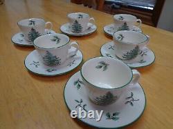 NEW Spode Christmas Tree Demitasse Espresso S3324 Set of 6 Made in England