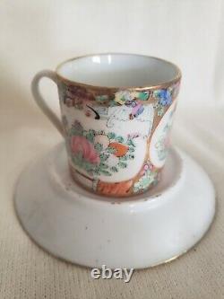 NIB 10 set Asian Butterfly Floral Demitasse Cups & Saucers plus 1 extra Cups