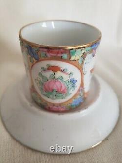 NIB 10 set Asian Butterfly Floral Demitasse Cups & Saucers plus 1 extra Cups