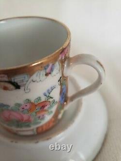 NIB 10 set Asian Butterfly Floral Demitasse Cups & Saucers plus 1 extra Cups