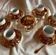 Nice New Italian Espresso Demitasse 20 Piece Service Set For 6 Gold & White