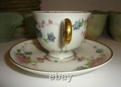 NOS Theodore Haviland Limoges Parisiana Demitasse Cup and Saucers Expresso