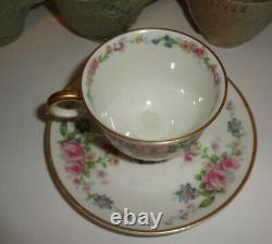 NOS Theodore Haviland Limoges Parisiana Demitasse Cup and Saucers Expresso