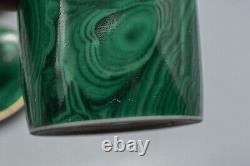 Neiman Marcus Malachite Demitasse Cup & Saucers Set of 8 FREE USA SHIPPING