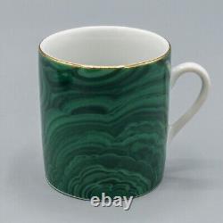 Neiman Marcus Malachite Demitasse Cup & Saucers Set of 8 FREE USA SHIPPING