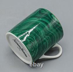 Neiman Marcus Malachite Demitasse Cup & Saucers Set of 8 FREE USA SHIPPING