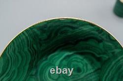 Neiman Marcus Malachite Demitasse Cup & Saucers Set of 8 FREE USA SHIPPING