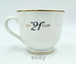 New Iconic The 21 Club New York NYC Demitasse Tea Coffee Cup & Saucer Gift