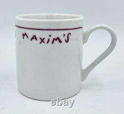 New Pair Maxim's De Paris Restaurant Demitasse Espresso Coffee Cup & Saucer