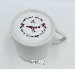 New Pair Maxim's De Paris Restaurant Demitasse Espresso Coffee Cup & Saucer