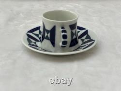 New Sargadelos Paxarica Demitasse Set Of 6 Cups & Saucers And Creamer (14 pcs)