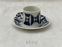 New Sargadelos Paxarica Demitasse Set Of 6 Cups & Saucers And Creamer (14 pcs)