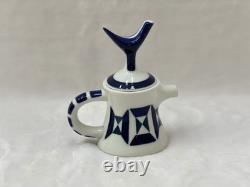 New Sargadelos Paxarica Demitasse Set Of 6 Cups & Saucers And Creamer (14 pcs)