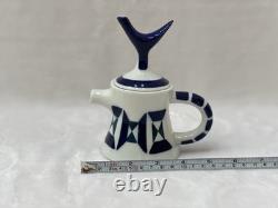 New Sargadelos Paxarica Demitasse Set Of 6 Cups & Saucers And Creamer (14 pcs)