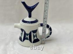 New Sargadelos Paxarica Demitasse Set Of 6 Cups & Saucers And Creamer (14 pcs)