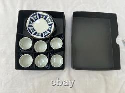 New Sargadelos Paxarica Demitasse Set Of 6 Cups & Saucers And Creamer (14 pcs)