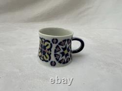 New Sargadelos Set Of 6 (12 pcs) Toxo Pattern Demitasse Cups & Saucers