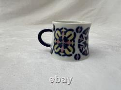 New Sargadelos Set Of 6 (12 pcs) Toxo Pattern Demitasse Cups & Saucers