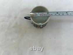 New Sargadelos Set Of 6 (12 pcs) Toxo Pattern Demitasse Cups & Saucers