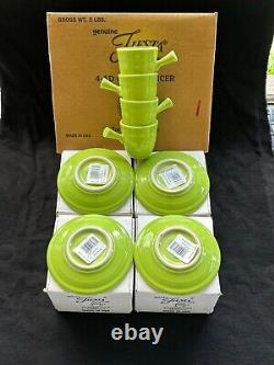 New in Boxes! Chartreuse Fiesta After Dinner Demitasse Cups and Saucers