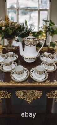 Noritake 20056 Coffee Pot and 6 demitasse with saucers