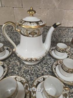 Noritake 20056 Coffee Pot and 6 demitasse with saucers