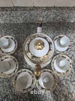 Noritake 20056 Coffee Pot and 6 demitasse with saucers