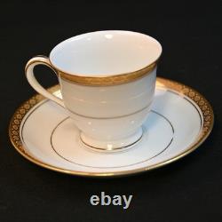 Noritake 6 Demitasse Cups & Saucers Japan 1960-1992 Richmond 6124 Gold Encrusted