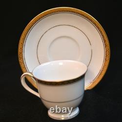Noritake 6 Demitasse Cups & Saucers Japan 1960-1992 Richmond 6124 Gold Encrusted