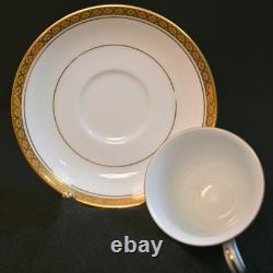 Noritake 6 Demitasse Cups & Saucers Japan 1960-1992 Richmond 6124 Gold Encrusted