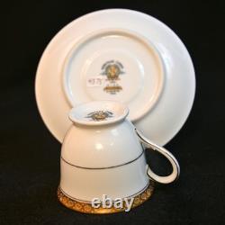 Noritake 6 Demitasse Cups & Saucers Japan 1960-1992 Richmond 6124 Gold Encrusted